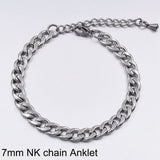 Viking Chain Ankle Bracelet, Stainless Steel