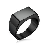 Titanium Steel Valknut Signet Ring