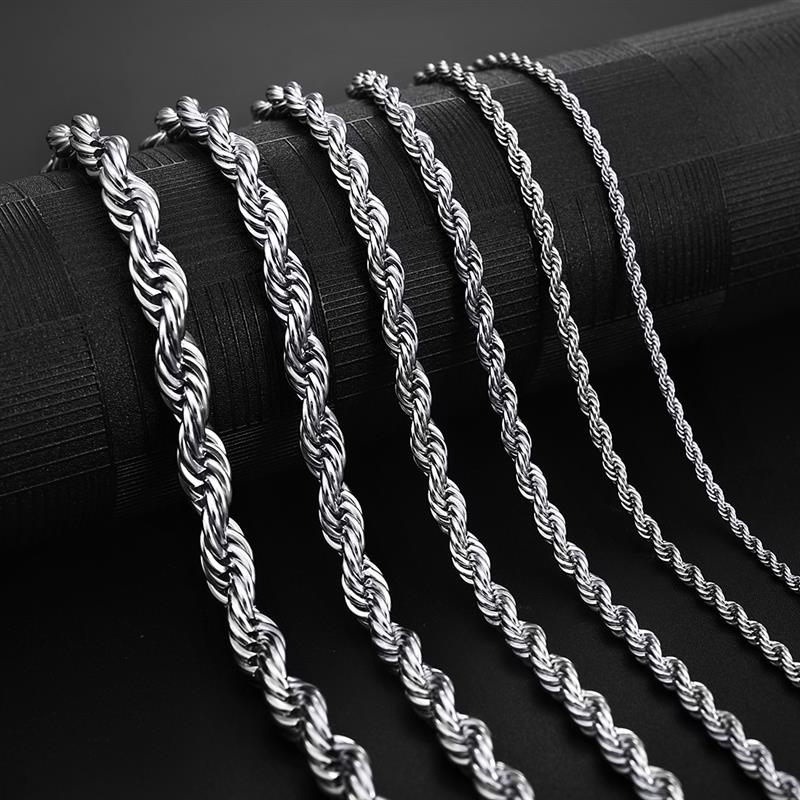 Stainless Steel 2mm Cord Ends with a 7x12mm Lobster Clasp and 1 inch Extender  Chain - 2 sets per bag