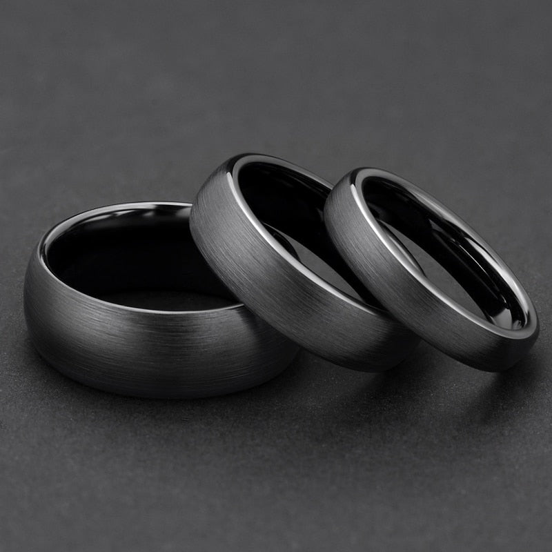 Angel Wing Feather Ring – Stainless Steel Men's & Women's Band, Black/Silver, Comfort Fit Sizes 6-14 – Vintage Style Gift