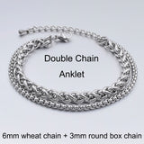 Viking Chain Ankle Bracelet, Stainless Steel