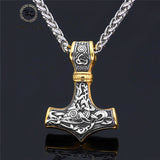 Stainless steel Thor's Hammer Chain Necklace