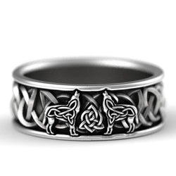 Viking Nordic Wolf Men Ring R999