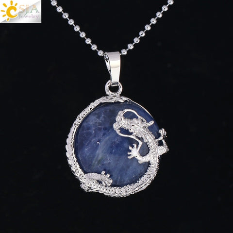 Necklaces Dragon Pendants Natural Stone Purple Crystal Pink Quartz Tig –  Viking Merchant