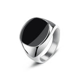 Titanium Steel Valknut Signet Ring