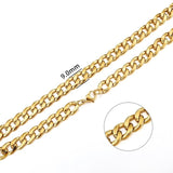2mm-7mm Rope Chain Necklace, Stainless Steel