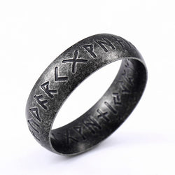 Stainless Steel Double Letter Rune Ring