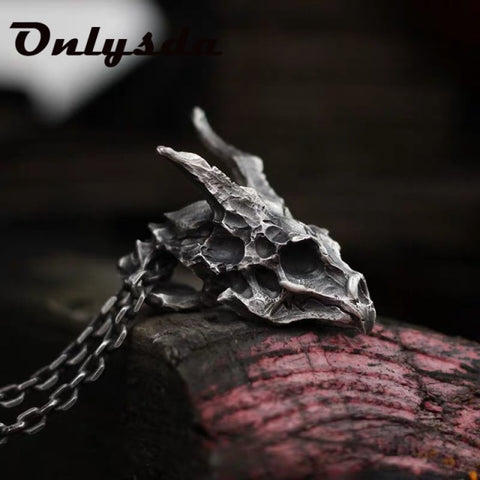 Dragon Skull Pendant Necklace