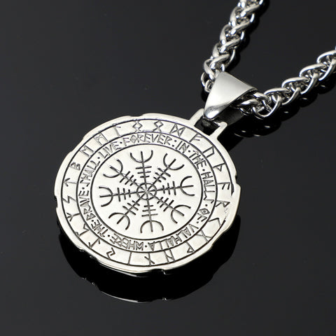 Stainless Steel Viking  Rune Pendant Necklace YAGEN001