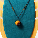 Natural Tiger Eye Stone Pendant Necklace