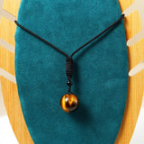 Natural Tiger Eye Stone Pendant Necklace