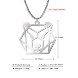 Viking Pendant Chain Necklace, Wolf/ Fox/ Bear/ Dog/ Turtle/ Tiger