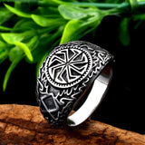 Stainless Steel Viking Amulet Runes Ring