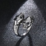 1pcs Titanium Steel Eagle Dragon Claw Halloween Skull Ring