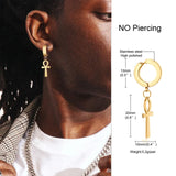 Triangle Long Chain Cuff Earring, without piercing