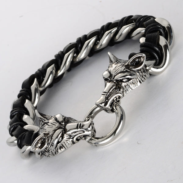 Odin's Wolf Bracelet, stainless steel