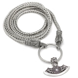 A Norse Viking Snake Chain Odin's Ravens Of Thor's Axe Necklace NLID004