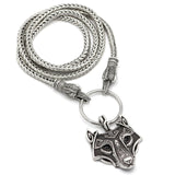 A Norse Viking Metal Cord Odin's Ravens Of Thor's Wolf Necklace NLID006