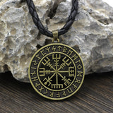 Vegvisir Runic Compass Wayfinder Pendant Necklace
