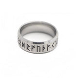 Norse Viking Rune Ring Stainless in Silver or Black R023