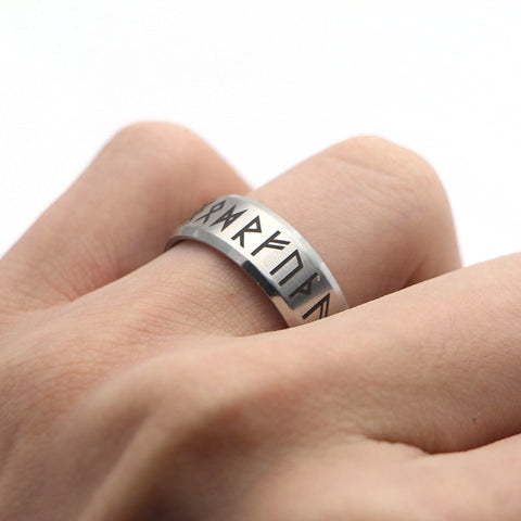 Viking Merchant Norse Viking Rune Ring Silver