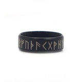 Viking Merchant Norse Viking Rune Ring Black R023